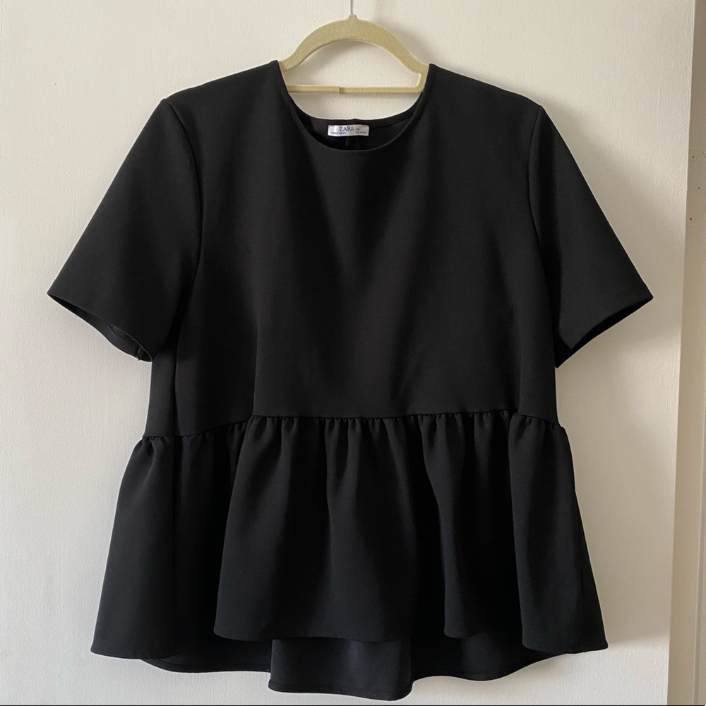 ZARA black peplum top